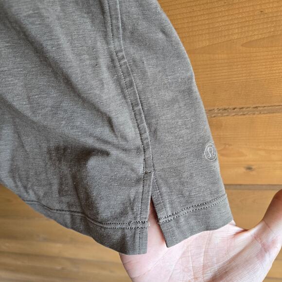 Lululemon Classic Fit Cotton Blend T-Shirt 14 Short Sleeve Boxy Top Nomad Boho - Picture 6 of 8